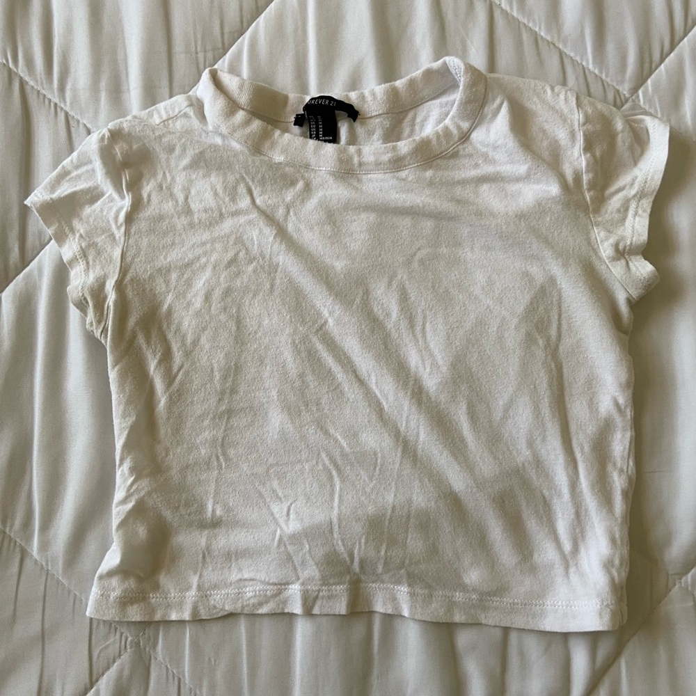 Forever 21 white baby tee